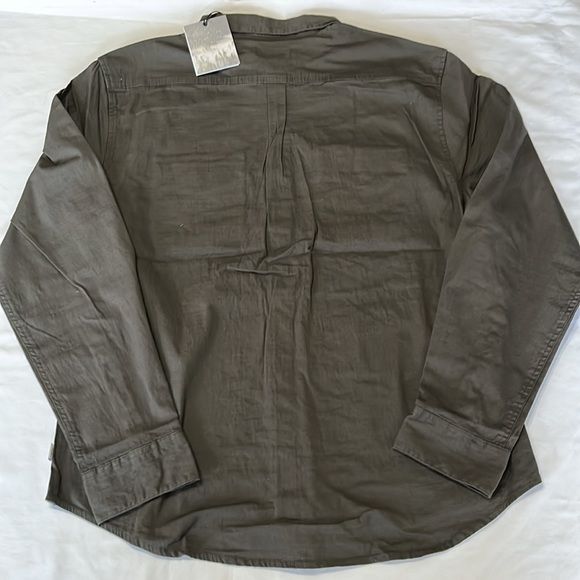 Onia All Terrain Cotton Stretch Ripstop Overshirt in Charcoal Size XL - Picture 10 of 11